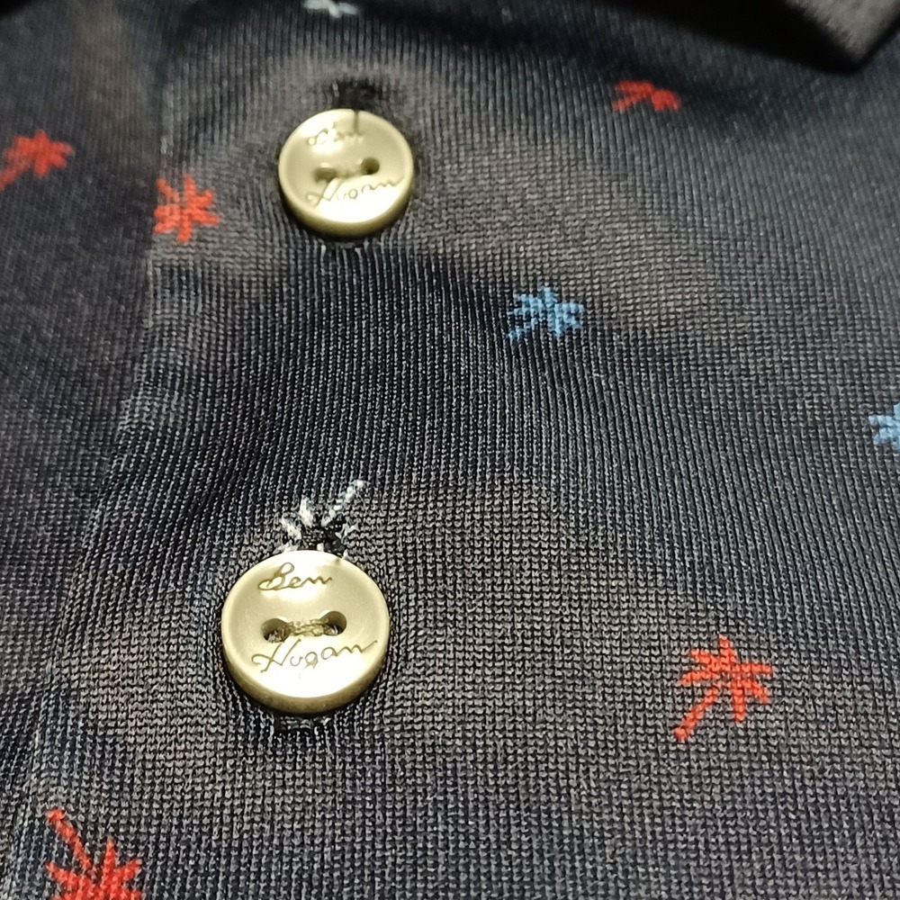 Ben Hogan Performance Mens XL Navy Palm Tree Print Golf Polo Shirt WT5661 - Picture 10 of 11